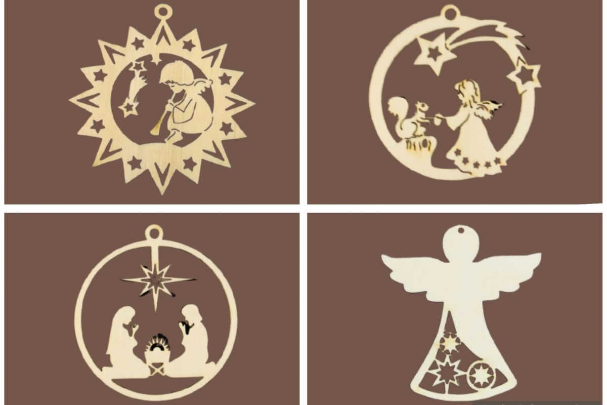 Dísz (angyalkák, 4 db)